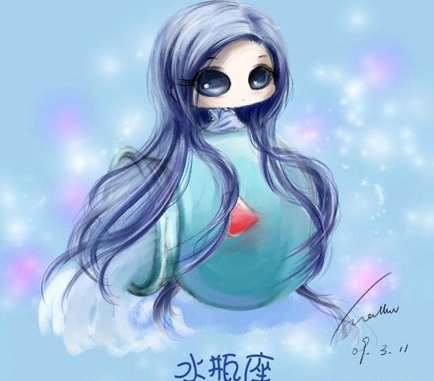 水瓶座女_12星座_周公解夢